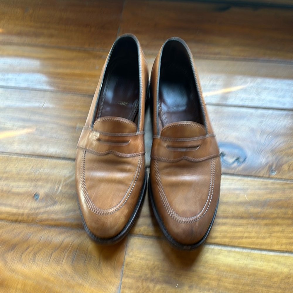 Allen Edmonds Westchester Penny Loafers Walnut Brown 11.5 E (wears like 12)